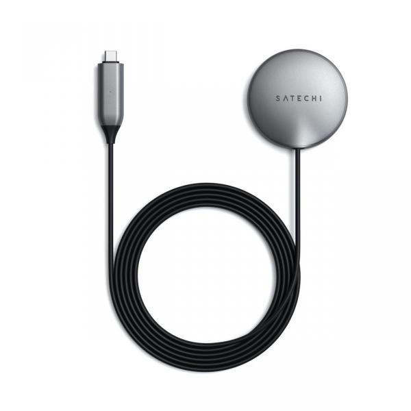 Satechi - USB-C Magnetic Wireless Charging Cable,satechi,usbc,magnetic,wireless,charging,cablecabo,usbc,com,um,disco,que,adere,magneticamente,ao,telemovel,carrega,de,maneira,wireless,qi,75w,um,iphone,ou,ate,15w,um,telemovel,android,se,usado,com,tele