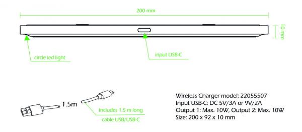 Swissten - Wireless Charger 2in1 (white),swissten,wireless,charger,2in1,(white)carregador,wireless,qi,2x11w,suporta,o,carregamento,de,2,equipamentos,num,total,de,21w,tem,ficha,usbc,inclui,um,cabo,usbc,para,usb,com,15m,de,comprimento