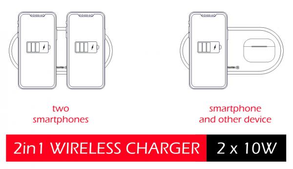 Swissten - Wireless Charger 2in1 (white),swissten,wireless,charger,2in1,(white)carregador,wireless,qi,2x11w,suporta,o,carregamento,de,2,equipamentos,num,total,de,21w,tem,ficha,usbc,inclui,um,cabo,usbc,para,usb,com,15m,de,comprimento