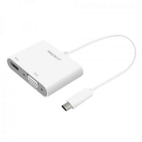 Macally - Adaptador USB-C - VGA/HDMI 4K