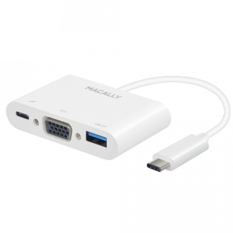 Macally - Adaptador USB-C - VGA (+ USB e USB-C)