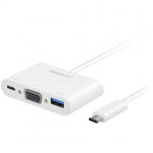 Macally - Adaptador USB-C - VGA (+ USB e USB-C),macally,adaptador,usbc,vga,(+,usb,e,usbc),adaptador,usbc,para,vga,inclui,ainda,porta,usb3,(para,ligar,discos,ratos,teclados,etc),e,porta,usbc,(para,poder,carregar,o,portatil,ao,mesmo,tempo),suporta,vi