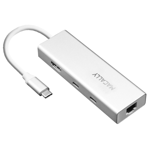 Macally - USB-C Mini Dock (USB-A/C, HDMI, Ethernet),macally,usbc,mini,dock,(usba/c,hdmi,ethernet),adaptador,que,liga,a,um,computador,com,porta,usbc,e,da,uma,porta,hdmi,uma,porta,ethernet,duas,portas,usba,e,duas,portas,usbc