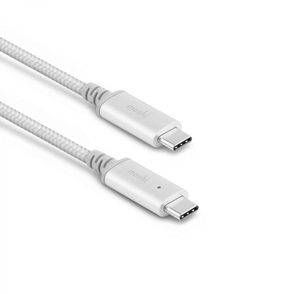 Moshi - Integra USB-C Charge cable w/ LED (2m - jet silver)