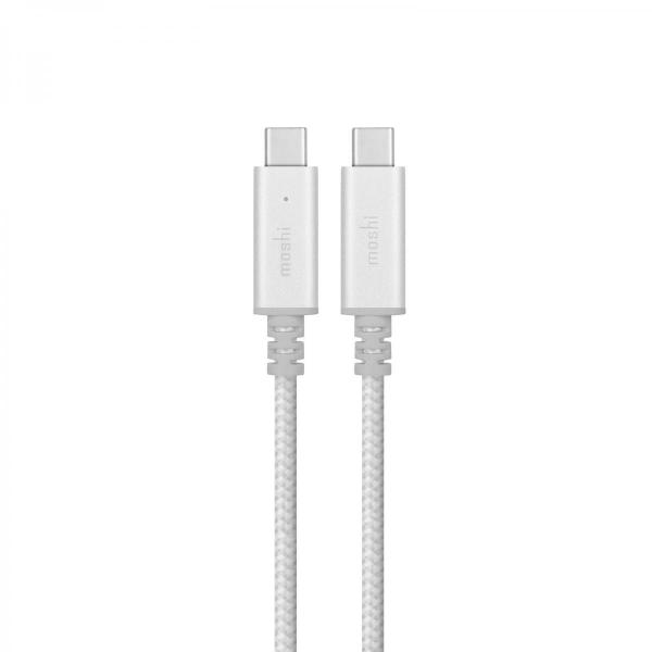 Moshi - Integra USB-C Charge cable w/ LED (2m - jet silver),moshi,integra,usbc,charge,cable,w/,led,(2m,jet,silver),cabo,usbc,para,usbc,com,luz,led,indicadora,de,carga,para,ligacao,de,equipamentos,com,porta,usbc,a,carregadores,ou,outros,equipamentos,com,porta,u