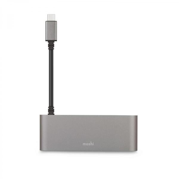 Moshi - USB-C Multimedia adapter (titanium grey),moshi,usbc,multimedia,adapter,(titanium,grey),adaptador,usbc,com,slot,para,cartoes,de,memoria,(sd,sdhc/xc,uhsi),porta,hdmi,(4k,@31,hz,/,1181p,@,61hz),e,duas,portas,usb,31