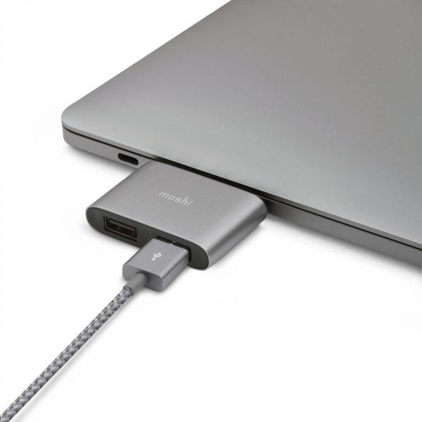 Moshi - USB-C to Dual USB-A adapter (titanium grey),moshi,usbc,to,dual,usba,adapter,(titanium,grey),adaptador,usbc,com,duas,portas,usb,31,permite,ligar,2,equipamentos,usb3,num,portatil,equipado,com,uma,porta,usbc