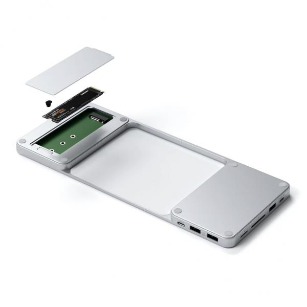 Satechi - USB-C Slim Dock for 24? iMac (silver),satechi,usbc,slim,dock,for,24?,imac,(silver),doca,concebida,exclusivamente,para,o,imac,24,v2121,liga,numa,das,portas,usbc,e,tem,um,slot,para,um,disco,ssd,m2,nmve,ou,m2,sata,proporcionando,capacidade,