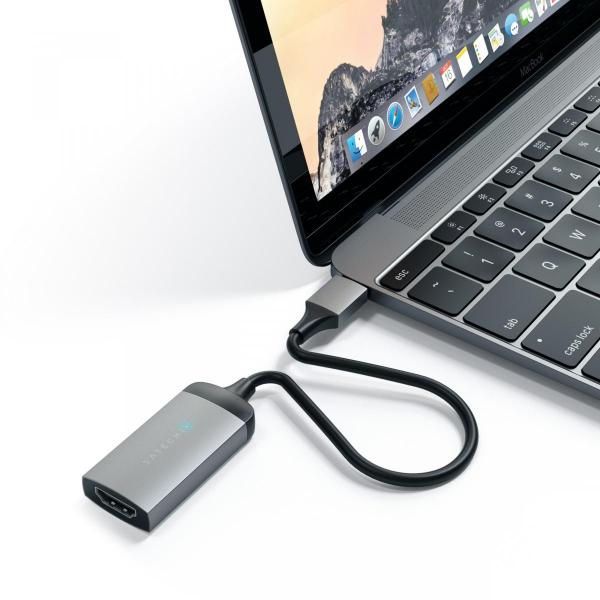 Satechi - USB-C to 4K HDMI adapter (space grey)       ,satechi,usbc,to,4k,hdmi,adapter,(space,grey),adaptador,usbc,hdmi,4k,61hz,permite,ligar,monitores,com,resolucao,4k,a,equipamentos,com,porta,usbc