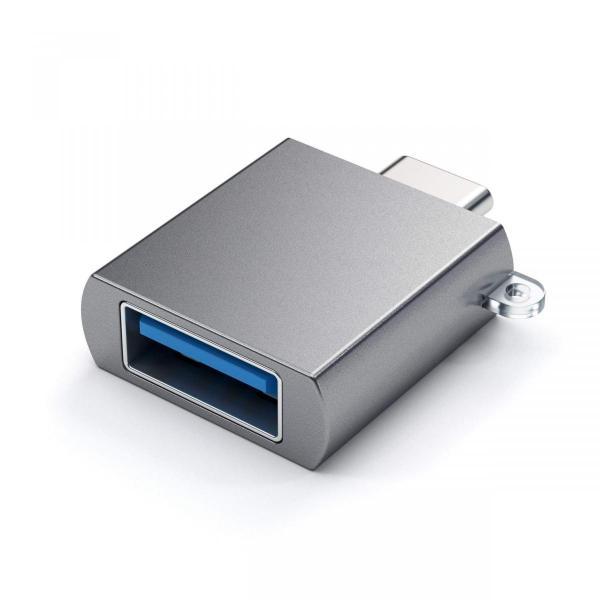 Satechi - USB-C to USB3 Adapter (space grey),satechi,usbc,to,usb3,adapter,(space,grey),adaptador,usbc,(m),para,usb3,(f),permite,ligar,perifericos,usb,a,computadores,com,porta,usbc