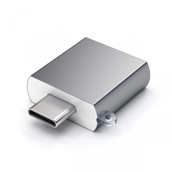 Satechi - USB-C to USB3 Adapter (space grey),satechi,usbc,to,usb3,adapter,(space,grey),adaptador,usbc,(m),para,usb3,(f),permite,ligar,perifericos,usb,a,computadores,com,porta,usbc