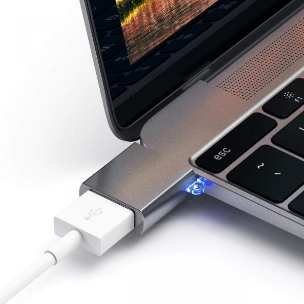 Satechi - USB-C to USB3 Adapter (space grey),satechi,usbc,to,usb3,adapter,(space,grey),adaptador,usbc,(m),para,usb3,(f),permite,ligar,perifericos,usb,a,computadores,com,porta,usbc