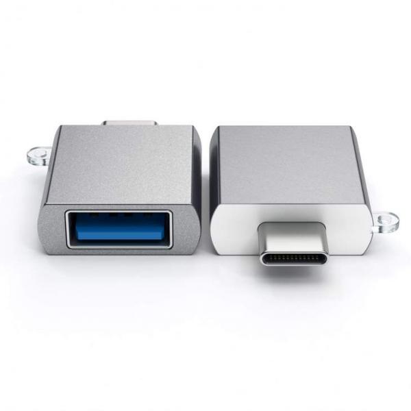 Satechi - USB-C to USB3 Adapter (space grey),satechi,usbc,to,usb3,adapter,(space,grey),adaptador,usbc,(m),para,usb3,(f),permite,ligar,perifericos,usb,a,computadores,com,porta,usbc