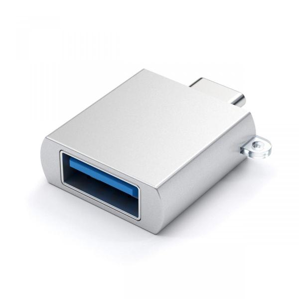 Satechi - USB-C to USB3 Adapter (silver)     ,satechi,usbc,to,usb3,adapter,(silver),adaptador,usbc,(m),para,usb3,(f),permite,ligar,perifericos,usb,a,computadores,com,porta,usbc