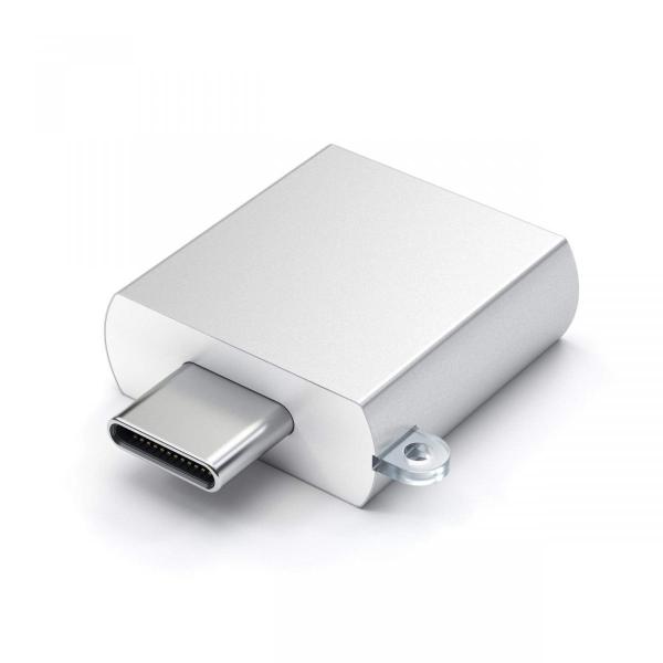 Satechi - USB-C to USB3 Adapter (silver)     ,satechi,usbc,to,usb3,adapter,(silver),adaptador,usbc,(m),para,usb3,(f),permite,ligar,perifericos,usb,a,computadores,com,porta,usbc