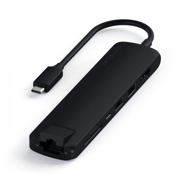 Satechi - USB-C Slim Multiport w/ Ethernet adpt (black)