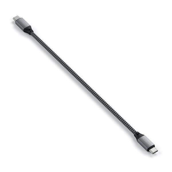 Satechi - USB-C to USB-C cable 25cm (space grey),satechi,usbc,to,usbc,cable,25cm,(space,grey),cabo,usbc,para,usbc,com,25,cm,de,comprimento,suporta,carregamento,ate,111w