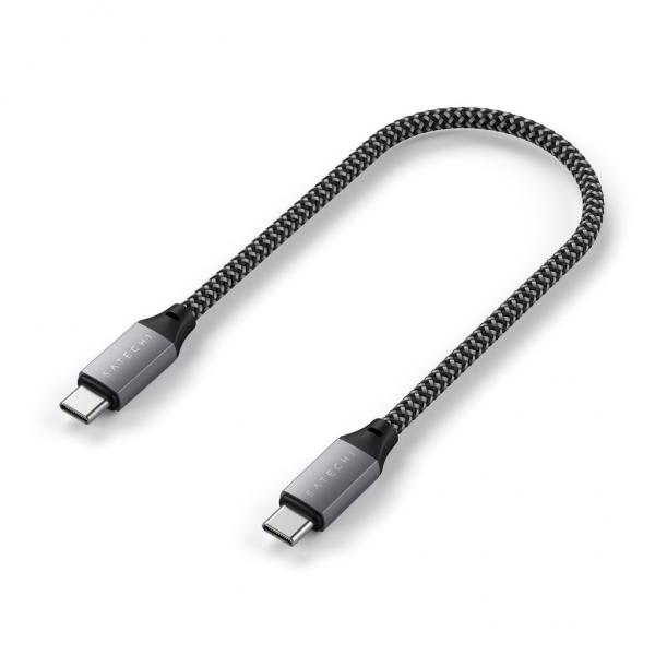 Satechi - USB-C to USB-C cable 25cm (space grey),satechi,usbc,to,usbc,cable,25cm,(space,grey),cabo,usbc,para,usbc,com,25,cm,de,comprimento,suporta,carregamento,ate,111w