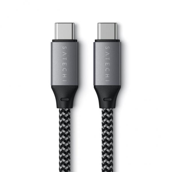 Satechi - USB-C to USB-C cable 25cm (space grey),satechi,usbc,to,usbc,cable,25cm,(space,grey),cabo,usbc,para,usbc,com,25,cm,de,comprimento,suporta,carregamento,ate,111w