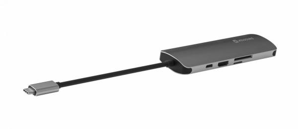 Swissten - USB-C Hub 8in1,swissten,usbc,hub,8in1,hub,em,aluminio,que,liga,por,porta,usbc,e,tem,8,portas:,usbc,pd,(nao,passa,dados),hdmi,4k,gigabit,ethernet,3x,usb3,1x,sd/micro,sd