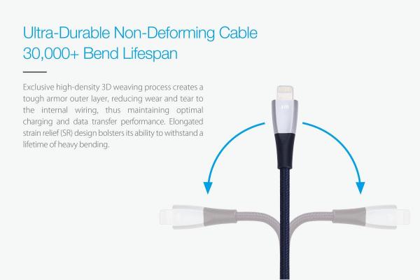 Just Mobile - ZinCable USB-Lightning (silver),just,mobile,zincable,usblightning,(silver),cabo,lightningusb,ultraresistente,com,nucleo,em,kevlar,e,pontas,metalicas,em,zinco,e,11x,mais,duravel,que,um,cabo,normal,tem,comprimento,15,metros,inclui,fit