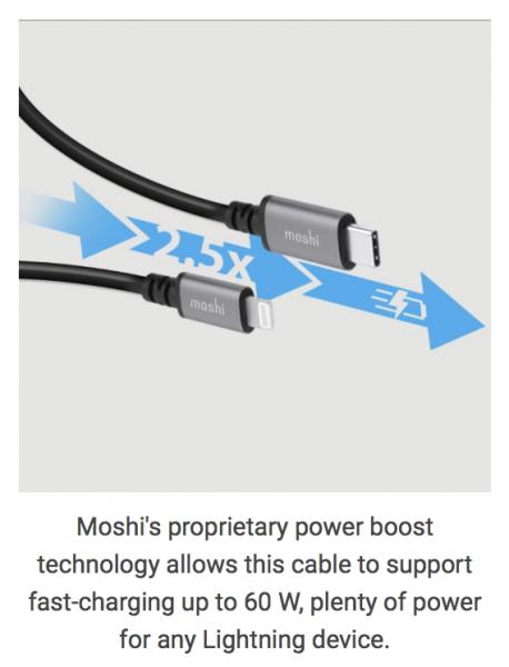 Moshi - USB-C to Lightning Cable 3m (black),moshi,usbc,to,lightning,cable,3m,(black),cabo,usbc,para,lightning,com,3,metros,de,comprimento,e,fita,velcro,e,arrumacao,suporta,carregamento,usb,pd,fast,charge,ate,61w,tem,pontas,em,aluminio,e,a,ultim