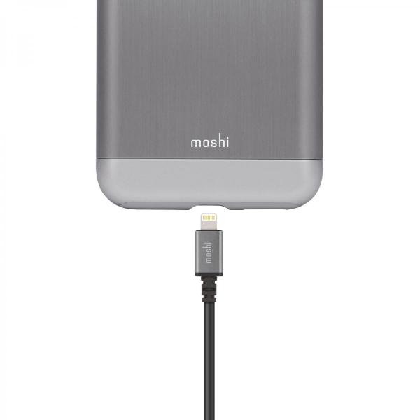 Moshi - USB cable with Lightning Connector (black - 3m),moshi,usb,cable,with,lightning,connector,(black,3m),cabo,usblightning,com,3,metros,de,comprimento,em,cor,preta,com,pontas,em,aluminio,inclui,fitas,velcro,handystrap,para,facilitar,arrumacao