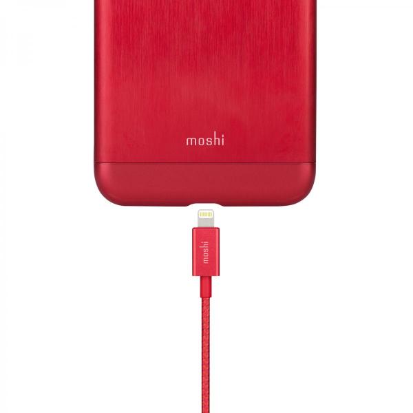 Moshi - Integra Lightning-USB cable (crimson red),moshi,integra,lightningusb,cable,(crimson,red),cabo,lightningusb,o,cabo,e,em,nylon,balistico,com,estrutura,interna,em,kevlar,para,maior,resistência,e,durabilidade,as,pontas,sao,em,aluminio,tem,12,met