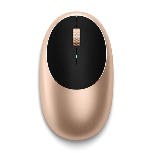 Satechi - M1 Wireless Mouse (gold),satechi,m1,wireless,mouse,(gold),rato,bluetooth,com,2,botoes,+,scroll,wheel,tem,porta,usbc,para,recarregar,inclui,cabo,de,carregamento,usbc,to,usba