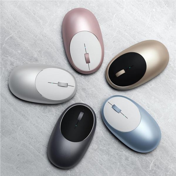 Satechi - M1 Wireless Mouse (gold),satechi,m1,wireless,mouse,(gold),rato,bluetooth,com,2,botoes,+,scroll,wheel,tem,porta,usbc,para,recarregar,inclui,cabo,de,carregamento,usbc,to,usba